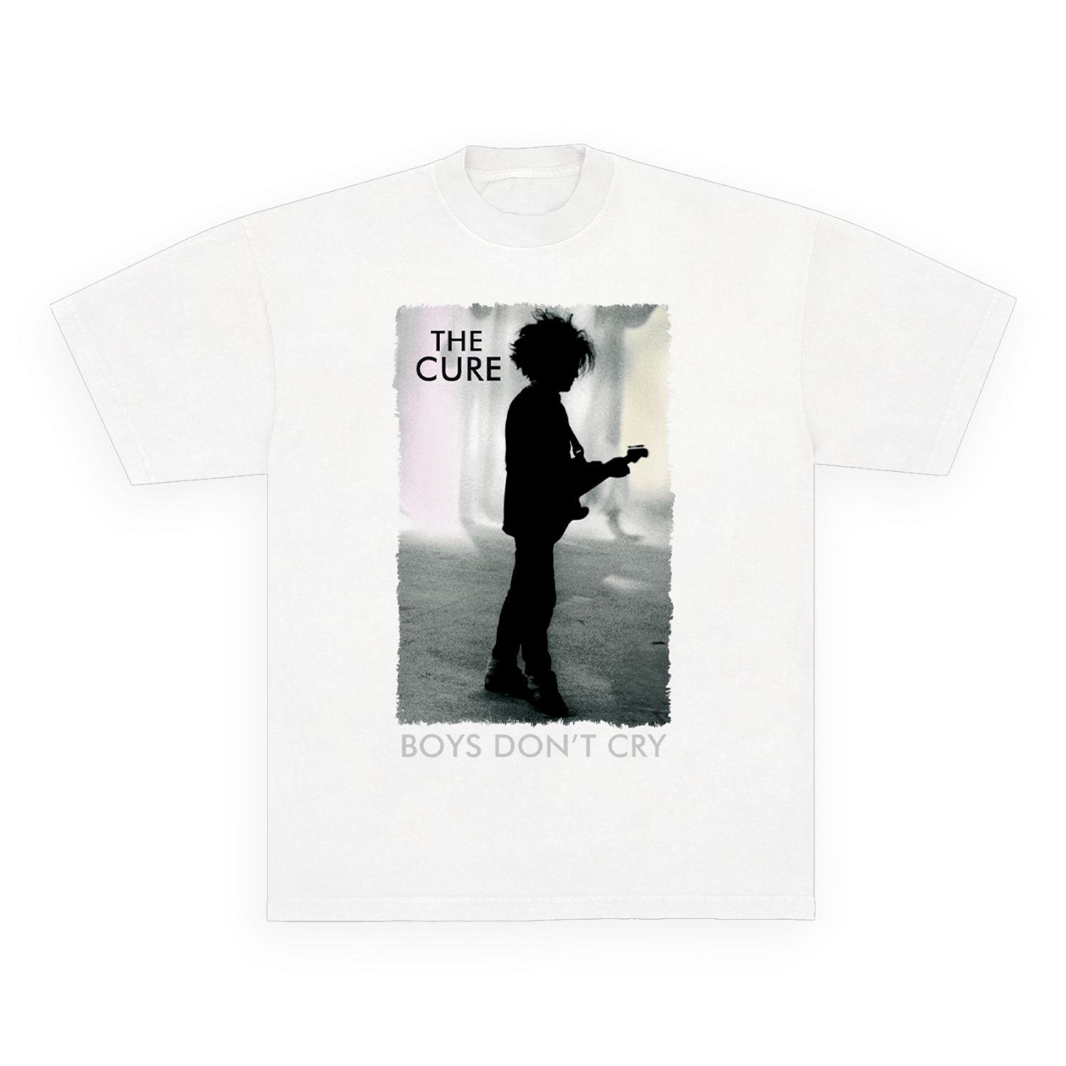 IMage T-Shirt Uomo 'Dawson Meme Boys Don't Cry Cure' - Maglietta Bianca Famosi, 100% Cotone, Vestibilità Slim, Taglia L