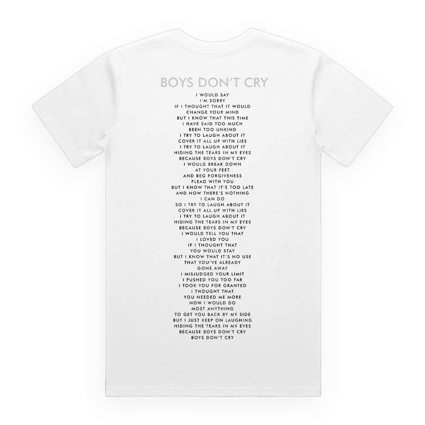 Boys Don't Cry White V-Neck Tee