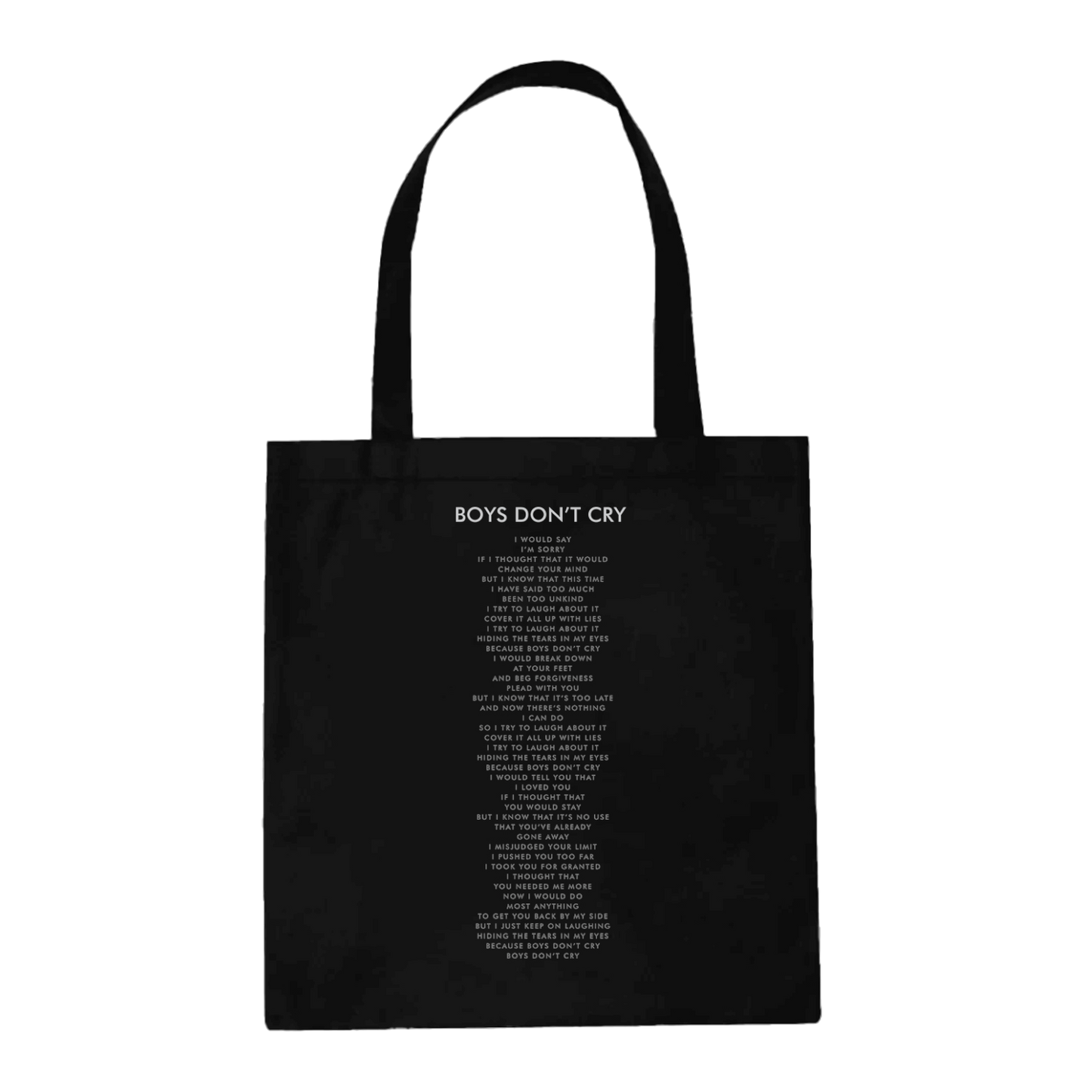 Boys Don't Cry Black Tote