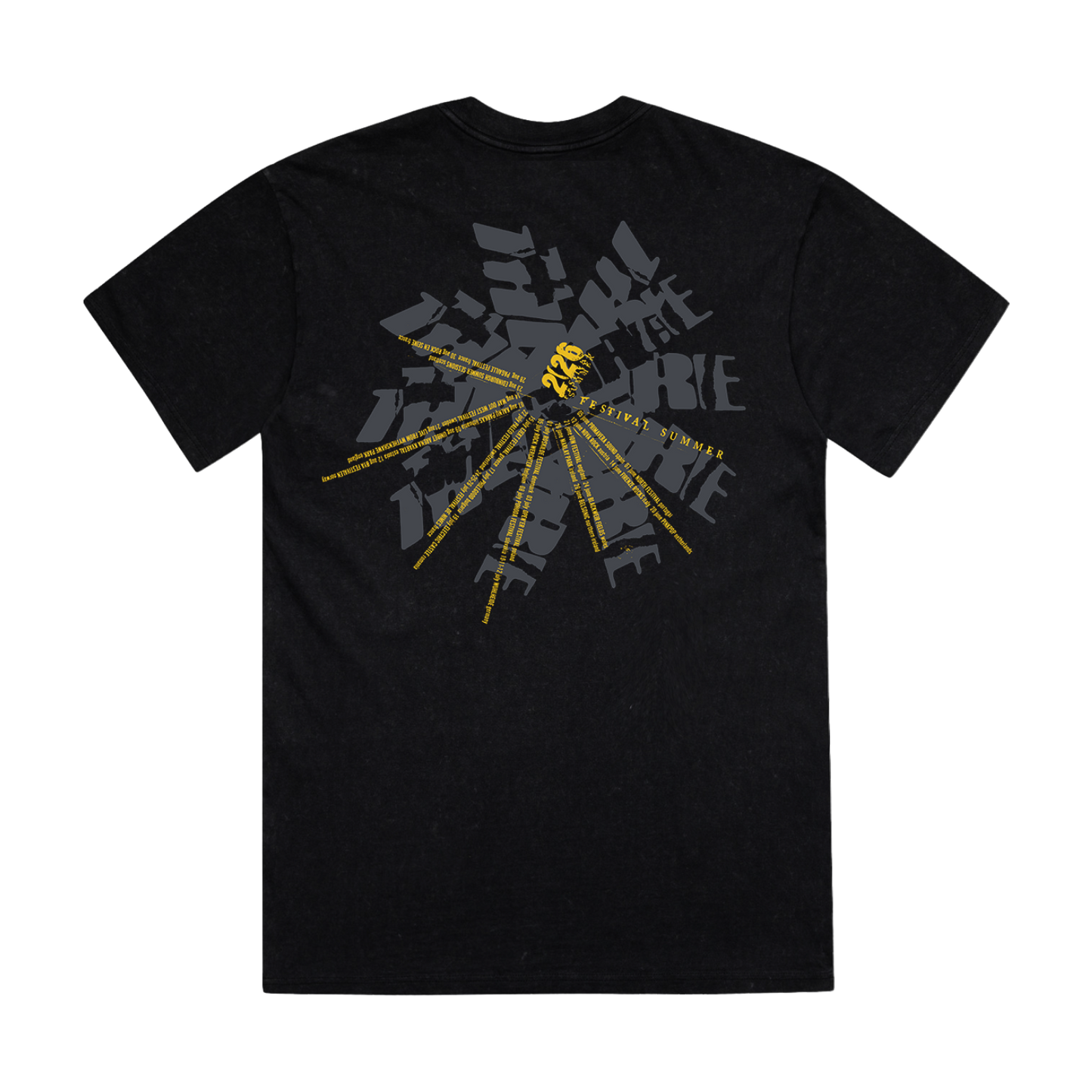 Festival Summer Dateback Black/Yellow T-Shirt