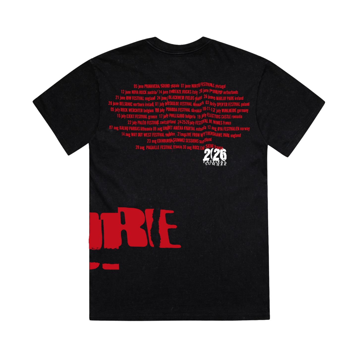 The Cure Festival Summer Black/Red T-Shirt